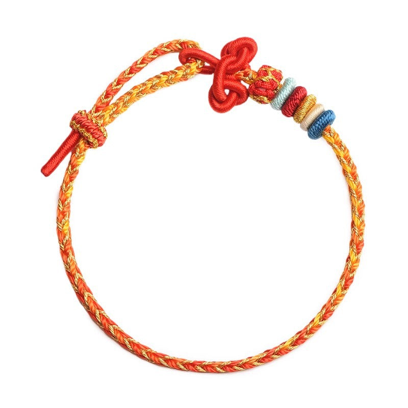 Taoist 2025 Year of the Snake limited five-color dragon hand rope, good luck looking up, red rope, couple weaving men's and women's transshipment gifts