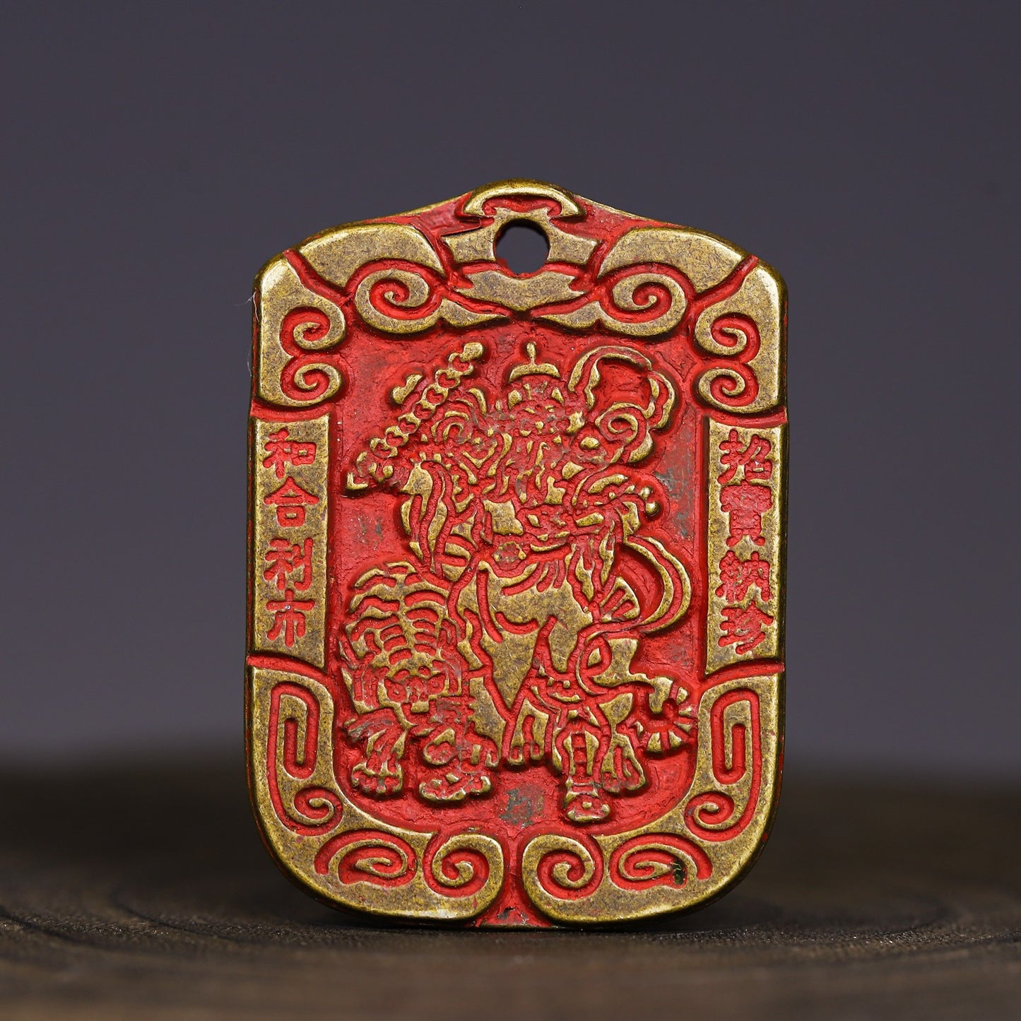 New brass cinnabar Taoist officials bless antiques, mountain ghosts, gossip and spend money