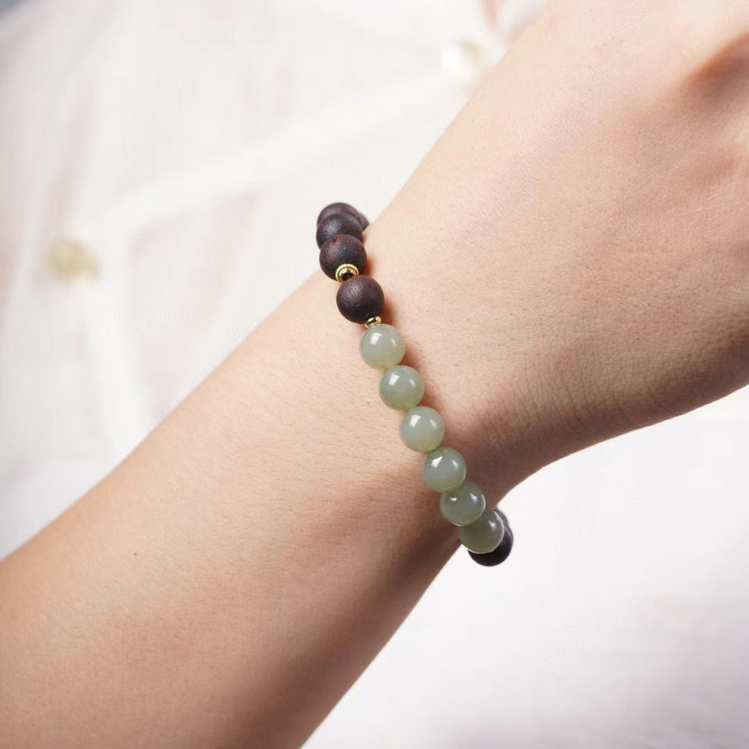 Taoist Falling True Fragrance Natural Jade Single Ring Bracelet Falling True Fragrance DIY Single Ring Bracelet