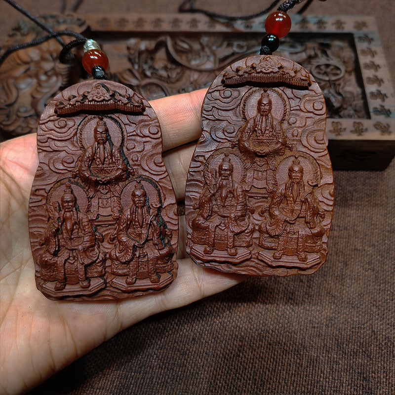 Taoist lightning strikes jujube Sanqing statue pendant Yuqing Yuanshi Shangqing Lingbao Taiqing morality Sanqing taboo