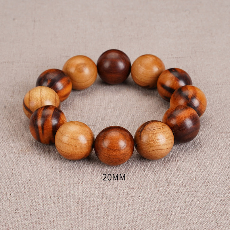 Lightning strikes wood, finely picks lightning strikes mahogany Tianlei beads, handheld Taoist log Wenwan rosary mahogany bracelet.