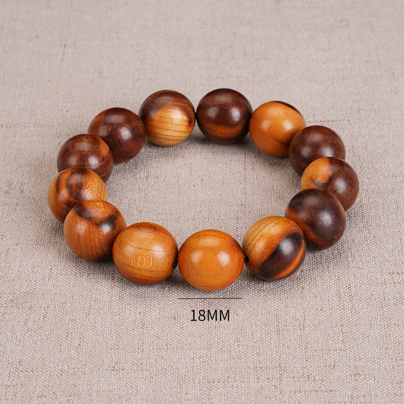 Lightning strikes wood, finely picks lightning strikes mahogany Tianlei beads, handheld Taoist log Wenwan rosary mahogany bracelet.